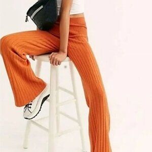 Free People Keep It Real Ribbed Flare Pant high waist beach J Crew Madewell XS